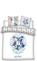 Harry Potter Dekbedovertrek - Hogwarts wit Polyester
