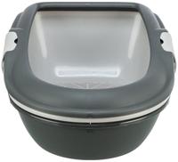 Trixie berto kattenbak open met scheidingssyteem grijs/pastelblauw/graniet