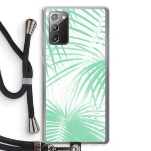 Palmbladeren: Samsung Galaxy Note 20 / Note 20 5G Transparant Hoesje met koord