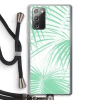 Palmbladeren: Samsung Galaxy Note 20 / Note 20 5G Transparant Hoesje met koord