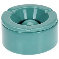 Petrol groene storm/terras asbak 12 cm