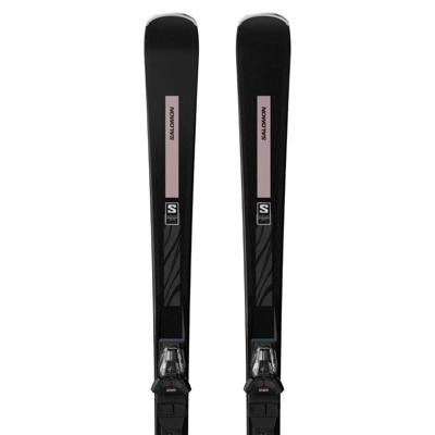 Salomon E S/Max N°8 + M10 GW L80 Ski Dames Black/Rose Gold Met. 165