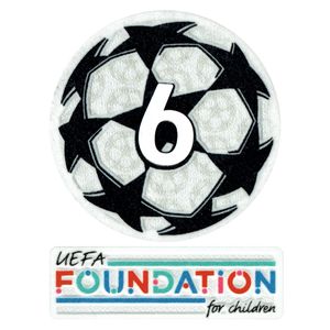 Champions League Starball Badge of Honour 6 + UEFA Foundation Badge