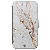 iPhone X/XS flipcase - Marmer goud