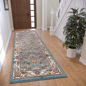 Vintage Vloerkleed Reni Turquoise - 80x120cm - Meerkleurig Klassiek Vloerkleed - 123vloerkleed.nl