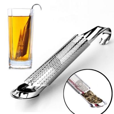 2 stuks roestvrijstaal Theezeef Amazing thee infuus pipe design Touch feel goede houder tool theelepel infuser filter