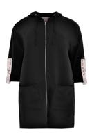 Yoek Sweatvest met rits | Zwart | Maat 46/48 Yoek Sweatvest met rits | Zwart | Maat 46/48