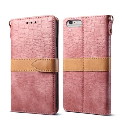 Lederen beschermhoes voor iPhone 6 plus & 6s plus (roze)