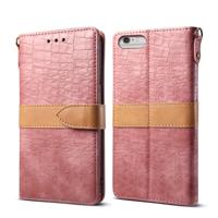 Lederen beschermhoes voor iPhone 6 plus & 6s plus (roze)