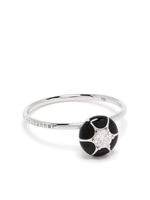 Selim Mouzannar bague Sea Flowers en or blanc 18ct sertie de diamants et d'émail - Argent