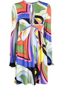 Moschino robe courte à imprimé graphique - Vert