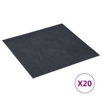 VidaXL Vloerplanken 20 st zelfklevend 1,86 m² pvc zwart marmerpatroon