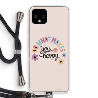 Happy days: Pixel 4 Transparant Hoesje met koord