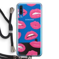 Bite my lip: Samsung Galaxy A50 Transparant Hoesje met koord