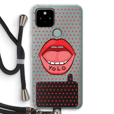 Yolo Denise: Pixel 5 Transparant Hoesje met koord