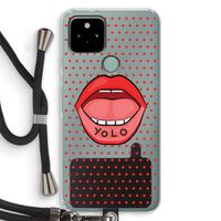 Yolo Denise: Pixel 5 Transparant Hoesje met koord