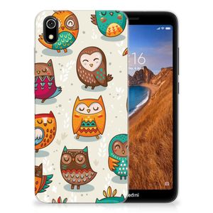 Xiaomi Redmi 7A TPU Hoesje Vrolijke Uilen