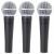 Shure SM 58 dynamische zangmicrofoon (set van 3)