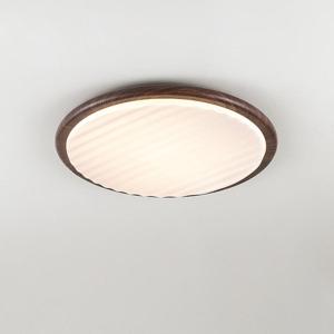 Ronde Hout Geplooide Led Slaapkamer Plafondlamp