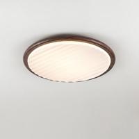 Ronde Hout Geplooide Led Slaapkamer Plafondlamp - thumbnail