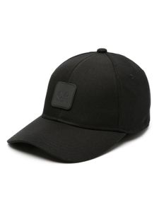 C.P. Company casquette en serge à patch logo - Noir