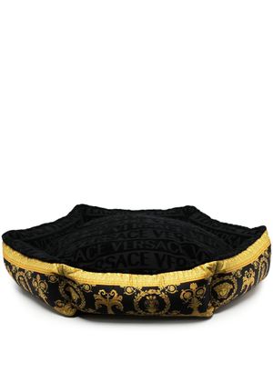 Versace lit pour animaux à logo imprimé - Noir