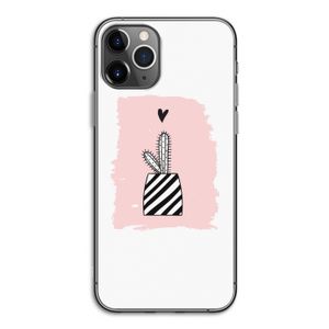 Zwart-wit cactus: iPhone 11 Pro Transparant Hoesje