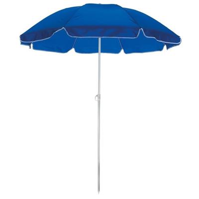 Strand/tuin parasol - blauw - dia 145 cm - Verstelbaar - Zonbescherming - polyester