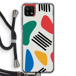 Illustratieve pop 1: Samsung Galaxy A22 5G Transparant Hoesje met koord