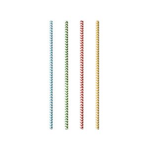 Drinkrietjes papier gekleurd 100x