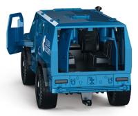 Siku Rheinmetall Survivor geldtransporter speelgoedauto 1:50 metaal/kunststof blauw deuren kunnen open inclusief stickervellen in verschillende talen en 4 goudstaven - thumbnail