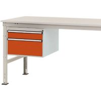 Manuflex ZB4562.2001 Behuizing onderbouw stationair, gebruiksh. 300 mm met 2 lades. Voor tafel diepte 800 mm - thumbnail