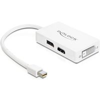 DeLOCK 0.16m DisplayPort/VGA + HDMI + DVI 0,16 m Mini DisplayPort VGA (D-Sub)+ HDMI + DVI Wit - thumbnail