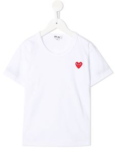 Comme Des Garçons Play Kids t-shirt à patch cœur - Blanc