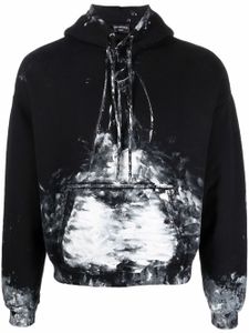 Balenciaga hoodie à effet taches de peinture - Noir