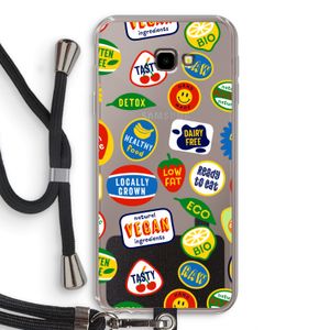 Fruitsticker: Samsung Galaxy J4 Plus Transparant Hoesje met koord