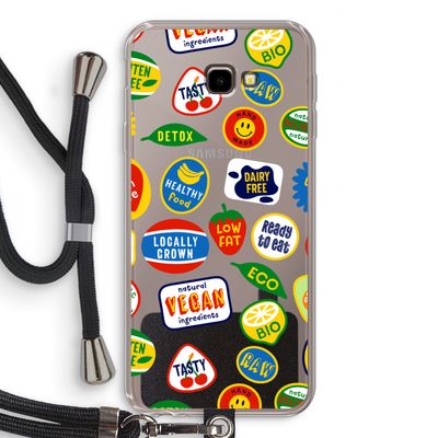 Fruitsticker: Samsung Galaxy J4 Plus Transparant Hoesje met koord