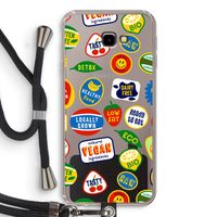 Fruitsticker: Samsung Galaxy J4 Plus Transparant Hoesje met koord