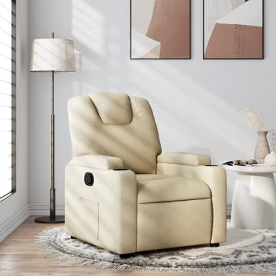 Relaxfauteuil Crme Stof