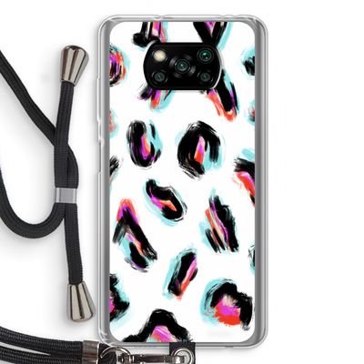 Cheetah color: Xiaomi Poco X3 Pro Transparant Hoesje met koord