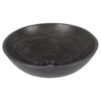 Differnz Limestone waskom - 40x40x15cm - rond - natuursteen - glans antraciet 38.010.58