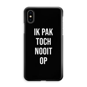 Ik pak nooit op - Zwart: iPhone XS Max Volledig Geprint Hoesje