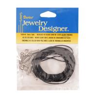 Darice • chain black+clasp 1mm/2.7m.