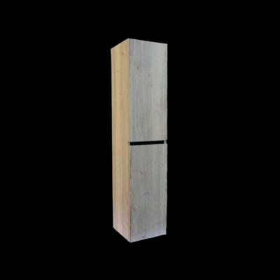 Kolomkast Sanilux Trendline Met Greeplijst Mat Zwart 160x35x35 cm Naturel Oak Sanilux