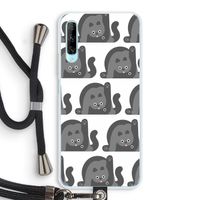 Cats: Huawei P Smart Pro Transparant Hoesje met koord Cats: Huawei P Smart Pro Transparant Hoesje met koord