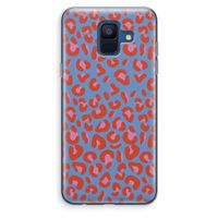 Leopard blue: Samsung Galaxy A6 (2018) Transparant Hoesje