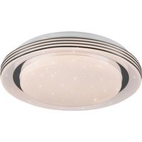 LED Plafondlamp - Plafondverlichting - Trion Atras - 10.5W - Aanpasbare Kleur - Afstandsbediening - Dimbaar - Sterlicht - Rond - Mat Wit - Kunststof - thumbnail