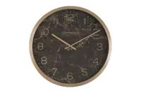 Wandklok ro Copper L goud/bruin marmer