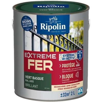 Extreem ijzeren onderstel baskischgroen RAL 6005 glanzend - RIPOLIN - 2 L