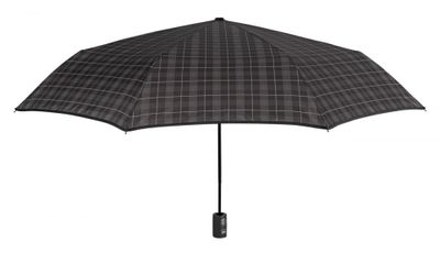 Perletti mini-paraplu Geruit heren 104 cm microvezel bruin Perletti mini-paraplu Geruit heren 104 cm microvezel bruin